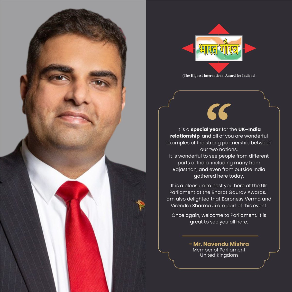 Bharat Gaurav Awards Official tweet media