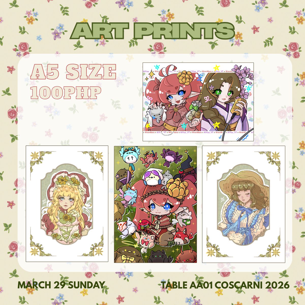 WrenMara_VT's tweet photo. ✨ CosCarni2026 Catalogue ✨
 🔁 rts appreciated

am going to be at AA01 booth with 
@AiYuu_VT
 and friends!

this is my first time, so be kind 🫠✨
yay, and see you there!

#CosplayCarnival2026
#Coscarni2026 https://t.co/0VHP40bKxn