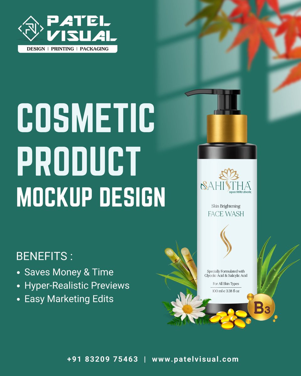 patelvisual77's tweet photo. Stop scrolling. Start selling. ✨

​Why wait for manufacturing to start your marketing? 

Get high-end, 3D realistic mockups for your cosmetic brand today.

​Save Time
​Save Money
​Stand Out

​💻 Visit https://t.co/qghMDXUqfV
 or 
WhatsApp us at +91 83209 75463.

#GraphicDesign https://t.co/q9kyYOs8un