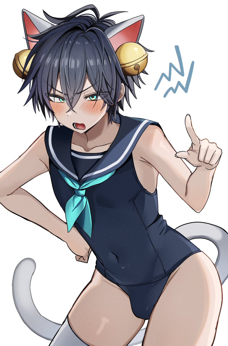 猫耳セーラースク水ニーソは常識ね🧐 