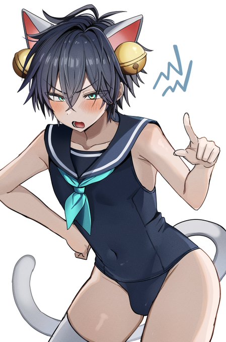 猫耳セーラースク水ニーソは常識ね