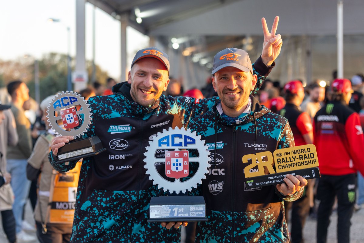 DCKTOOLS_EU's tweet photo. Congrats to CFMOTO TEAM on a strong result at BP Ultimate Rally Raid Portugal. Riders A. Kanopkinas and A. Gančierius took 1st and 2nd in the quad classification. DCK is proud to support the team with reliable tools in tough rally conditions. https://t.co/1h9a5f2M8L