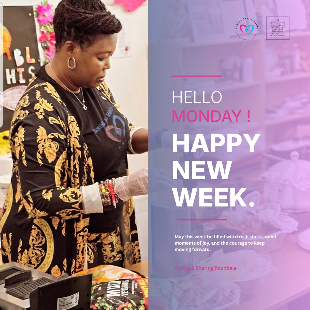 CAS_rochdale's tweet photo. A new week is a new chance to support one another 💙
At Caring & Sharing Rochdale, we’re stepping into Monday with fresh goals and a focus on our incredible community.
Let’s make this week count, together!
#casrochdale #rochdalecommunity #bamecommunity #communitysupport https://t.co/or8pJCXTWO