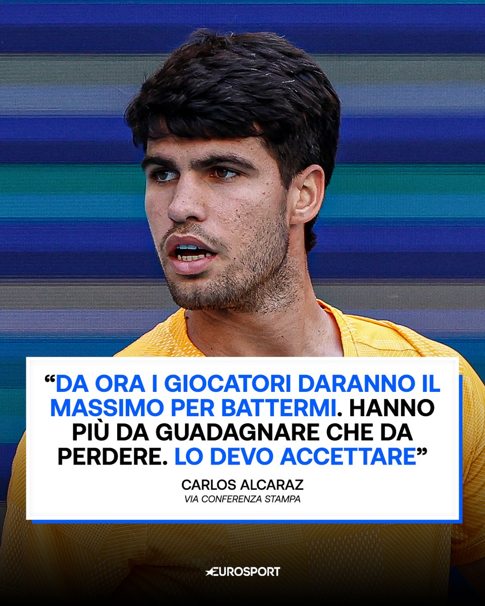 Eurosport_IT's tweet photo. Alcaraz analizza il ko con Korda e guarda avanti 🎾

Lo spagnolo si ferma a Miami e ammette la difficoltà di essere il numero 1: tutti giocano senza pressione contro di lui. Ora qualche giorno di stop, poi si riparte 💪

#Tennis #MiamiOpen #Alcaraz https://t.co/gu9lVzRpfG