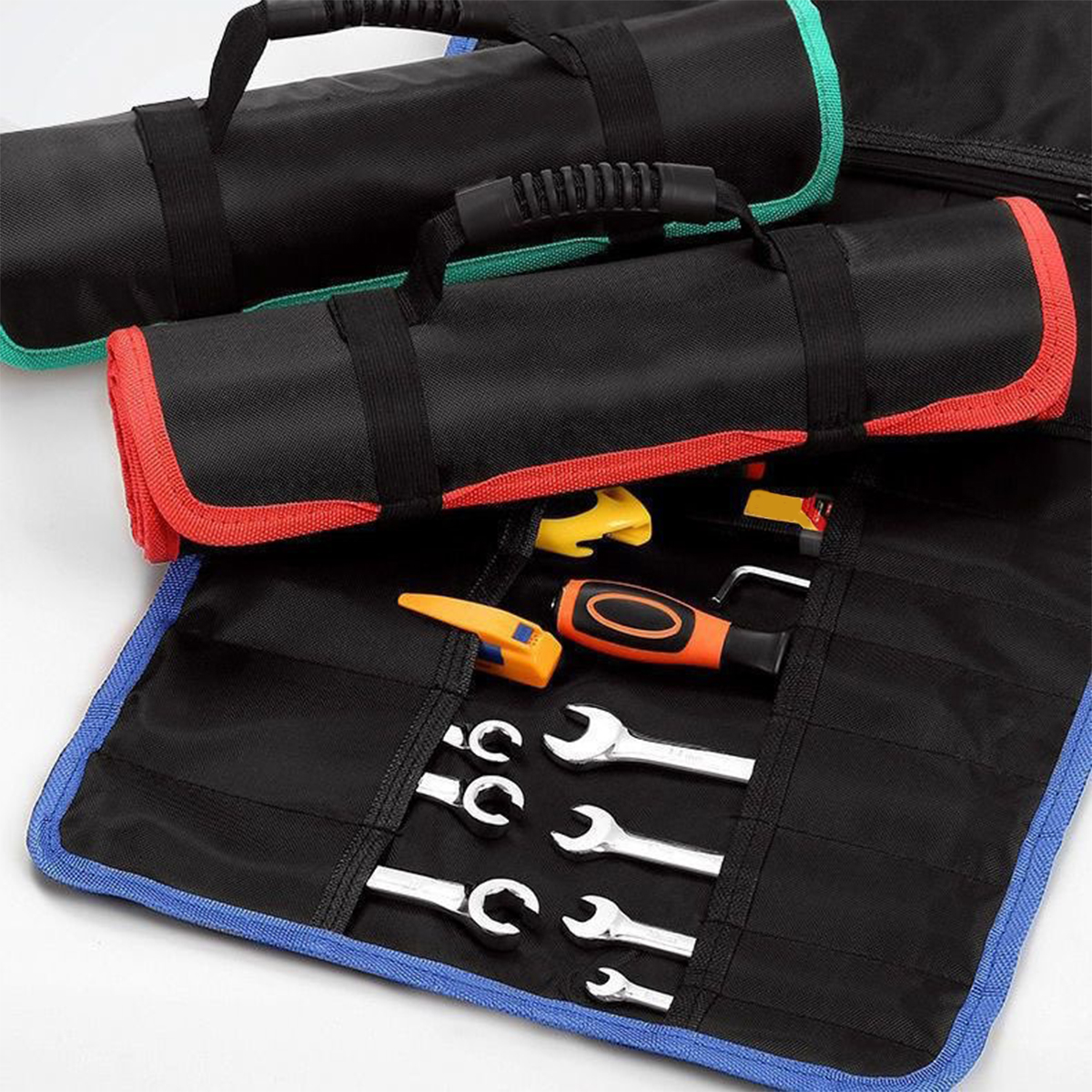 Atlantic0wyduw's tweet image. Suitbale for organizer a variety of small pillers, screwdrivers, sockets, hammers etc. Two elastic strap closure fastens your tool bag when roll up, not fall drop out. It's convenient and has a handle on the top for easy carrying. #organizerbag #storage