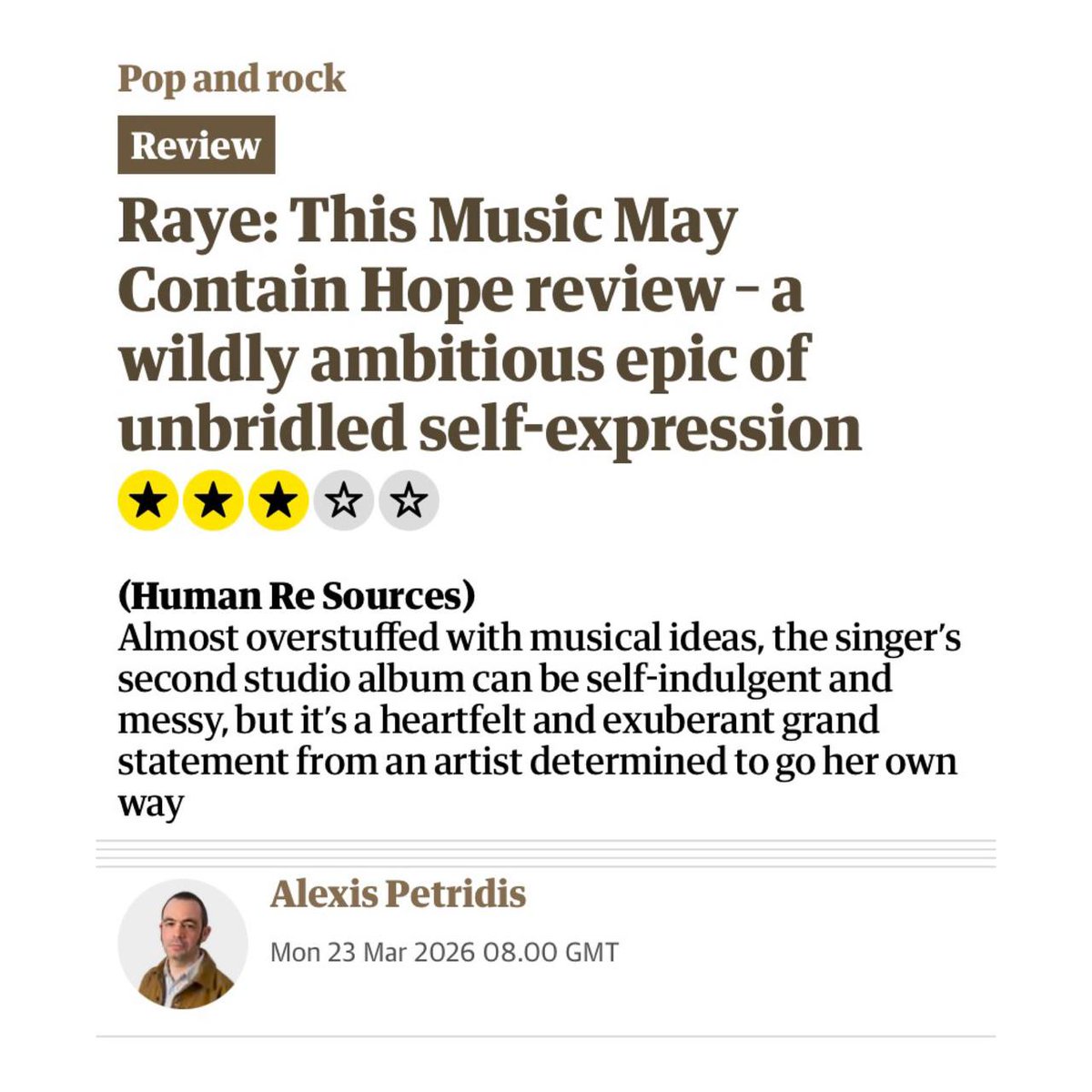 RAYE Updates tweet media