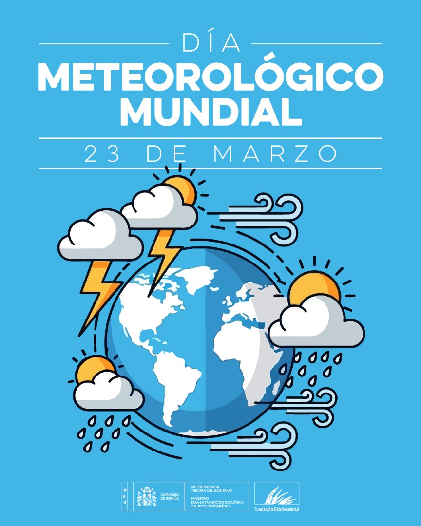 FBiodiversidad's tweet photo. 🌍✨ La meteorología resulta esencial para la seguridad y el bienestar de la sociedad.

Contribuye a:

🥗 Garantizar la seguridad alimentaria
🌪️ Reducir el riesgo de desastres
💧 Mejorar la gestión del agua
⚡ Asegurar el suministro de energía

#DíaMeteorológicoMundial ❄️🌨️🌞🌤️⛈️ https://t.co/qACIFqgOU6