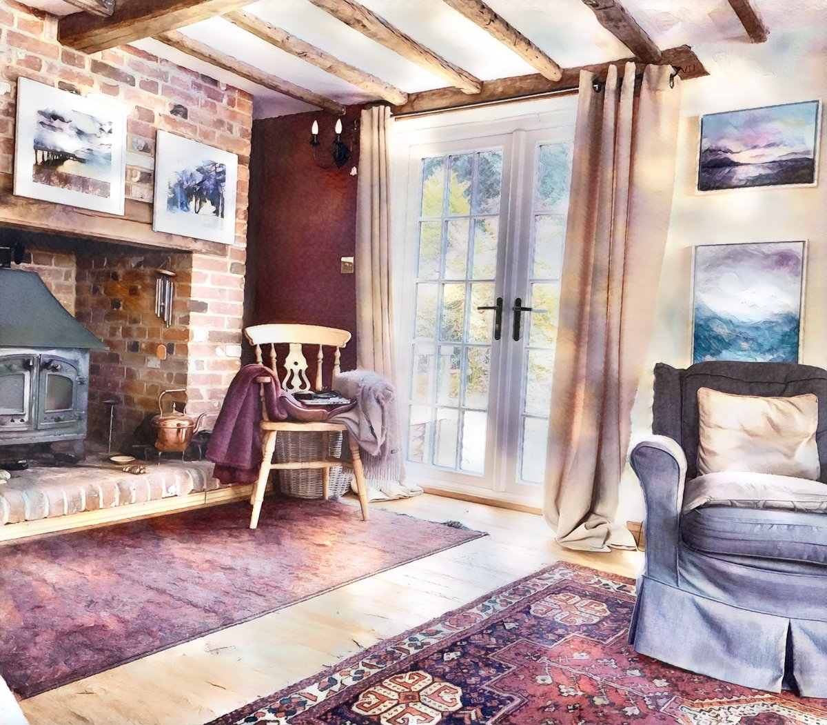 RuthMcDonald1's tweet image. Just another Monday morning at home in the countryside in kent welcome in the new day and the sun is shining #Painting #interior #Monday #artistathome #artwork #paintings #artonthewall #sunshine #cosyrugs #startoftheweek #soonbeEaster #sunnyday #painthome #lovetopaint #Easter