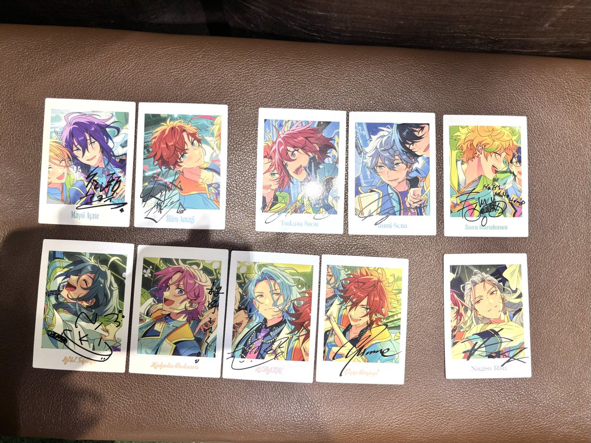 pyonxx179's tweet photo. あんスタ ぱしゃっつ 交換

求￤10周年 ぱしゃっつ レオ 翠 ＞ エス ユメ

譲￤特典 ☆望見 ☆舞珠 ☆ジュイス ☆零 ☆薫 嵐 ☆凪砂 ジュン2 ひなた つむぎ 宙 真2 北斗 マヨイ 藍良 光 颯馬 
10周年 忍 颯馬 敬人 ライカ2 なずな アドニス 真緒 マヨイ  ☆一彩 司 ☆泉 宙 ニキ こはく HiMERU → https://t.co/0uWBZ6knmL