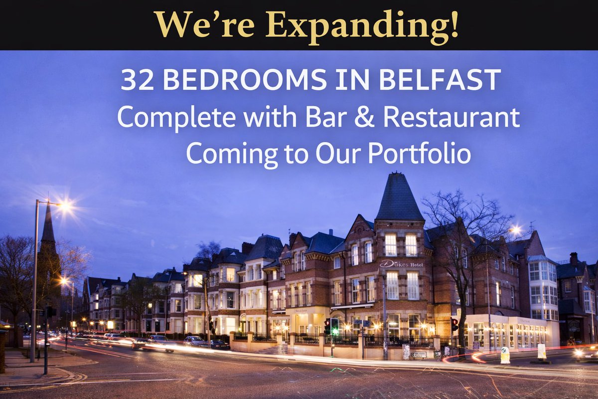 🎉 Big News  🎉

We’re levelling up in a massive way.
Our portfolio is officially expanding adding a 32‑bedroom hotel, complete with its own bar and restaurant.

This is a huge step forward for us, and we can’t wait to welcome guests.

Stay tuned — exciting times ahead.