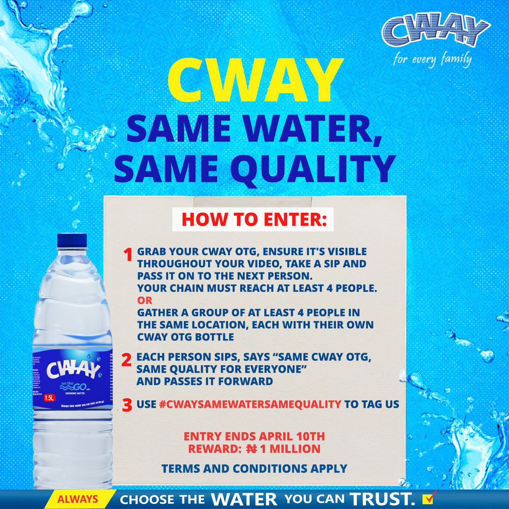 CWAY Table Water tweet media