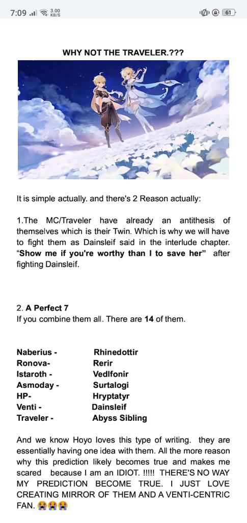 ara | Venti and Paimon are siblings.#01 tweet media