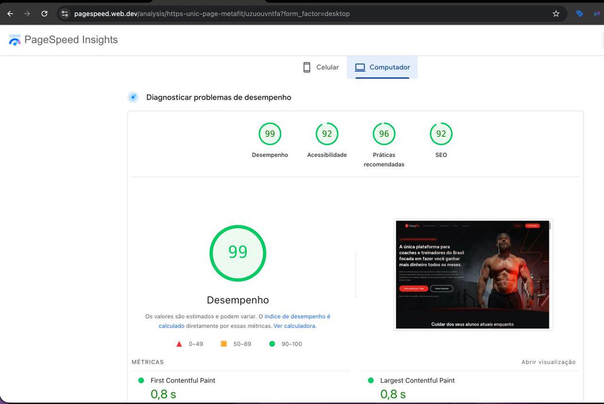Rapaz… antes eu tinha problema com construtor de sites por ser tudo lento. Agora UnicPages.com resolveu isso LINDAMENTE… zero preocupações com otimização pois ela já faz tudo. DELÍCIA