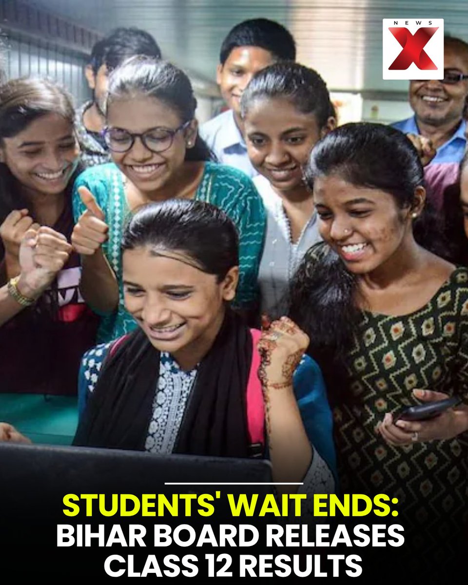 NewsX's tweet photo. After a long wait, the wait for students has finally come to an end; the Bihar School Examination Board has released the Class 12 results.
#BiharBoard #BSEB #12thResult2026 #BiharNews #BoardExam #InterResult #BiharEducation #BreakingNews #TopperList #Patna https://t.co/kET5ntXpMC