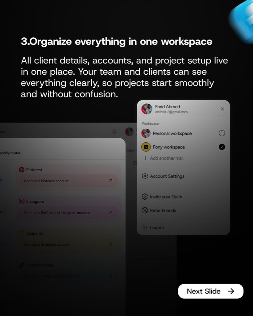 Rippleeio's tweet photo. Clients onboarding shouldn’t take forever.

Most teams spend hours asking for passwords, logos, and sending repeated messages.
 
With Ripplee you get client info, link accounts, and get everyone ready in one workspace.

Here are 3 ways Ripplee simplifies your onboarding process. https://t.co/8uXQ7m0dI8