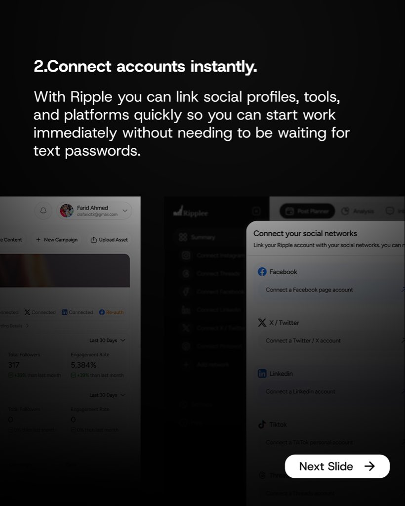 Rippleeio's tweet photo. Clients onboarding shouldn’t take forever.

Most teams spend hours asking for passwords, logos, and sending repeated messages.
 
With Ripplee you get client info, link accounts, and get everyone ready in one workspace.

Here are 3 ways Ripplee simplifies your onboarding process. https://t.co/8uXQ7m0dI8