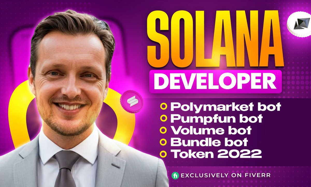 ruposhamin's tweet photo. If you are looking for solana developer for polymarket bot, pumpfun bot, volume bot then hire and deploy the following Senior Full stack Blockchain developer!
Check the service details: https://t.co/o1XStUPMI3
#solana #Blockchain #bundlebot #pumpfunbot #polymarketbot #SPLToken https://t.co/fwwvoDmJt8