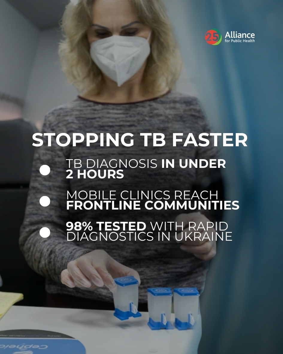 allianceforph's tweet photo. TB doesn’t wait — neither do we.
In frontline areas of Ukraine, mobile clinics bring rapid TB testing closer to people who need it most.

⏱ Diagnosis in under 2 hours can save lives.

Learn more: https://t.co/Y5rhlVOMBE

#WorldTBDay https://t.co/uYDiH1FfcX