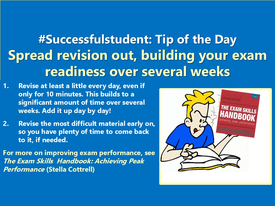 cottrell_study's tweet photo. #SuccessfulStudent Spread revision out, building your exam readiness over several weeks #Students #student #study #studying #studentlife #studygram #studyplus #college #collegelife #amrevising #Exams #exam #revision #unilife #uni @BloomsburyStudy https://t.co/baJ8YP2EOn
