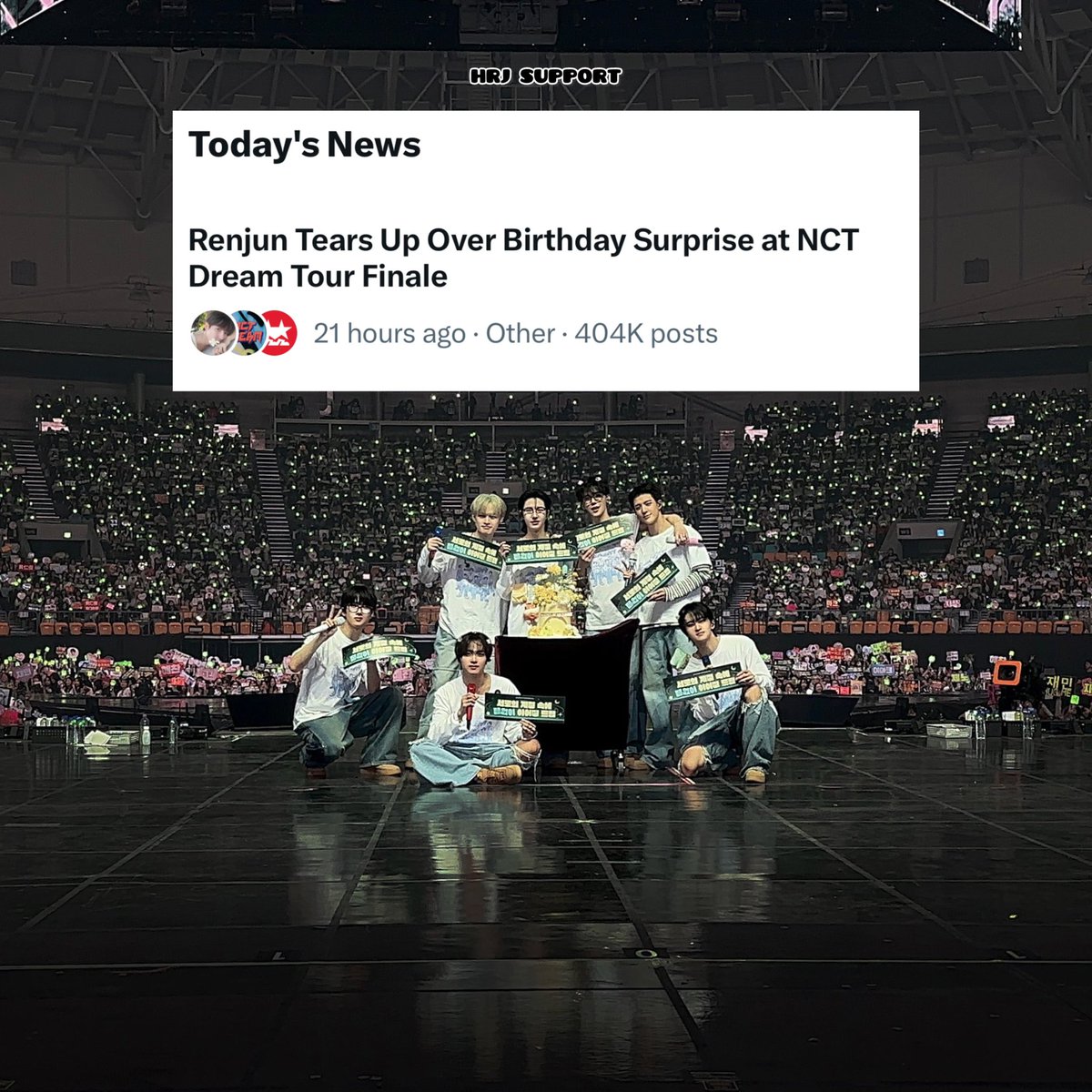260322-23 #RENJUNTrending

“Renjun Tears Up Over Birthday Surprise at NCT Dream Tour Finale” trending news has over 400K posts on Twitter in 21 hours.

RENJUN BLOOMS PRETTILY  #황런쥔짜생일축하해  #YellowSpringRENJUNDay