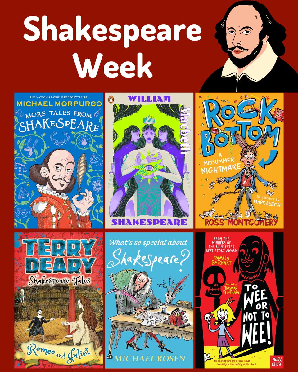 hantslibraries's tweet photo. Discover Shakespeare with this selection for children and teens for Shakespeare Week: https://t.co/Fm5fCze8bV
.
#ShakespeareWeek #Shakespeare @Pamela_Butchart https://t.co/apim7fbk8l