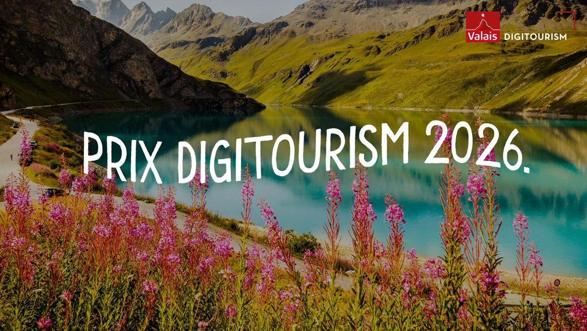 ValaisEconomie's tweet image. FR | DE
🏆 Le programme #Digitourism lance le #Prix Digitourism 2026 pour récompenser des projets digitaux qui transforment le #tourismevalaisan, que ce soit en améliorant l’expérience des visiteurs ou les pratiques des entreprises.

À la clé, CHF 15’000.– pour le projet lauréat