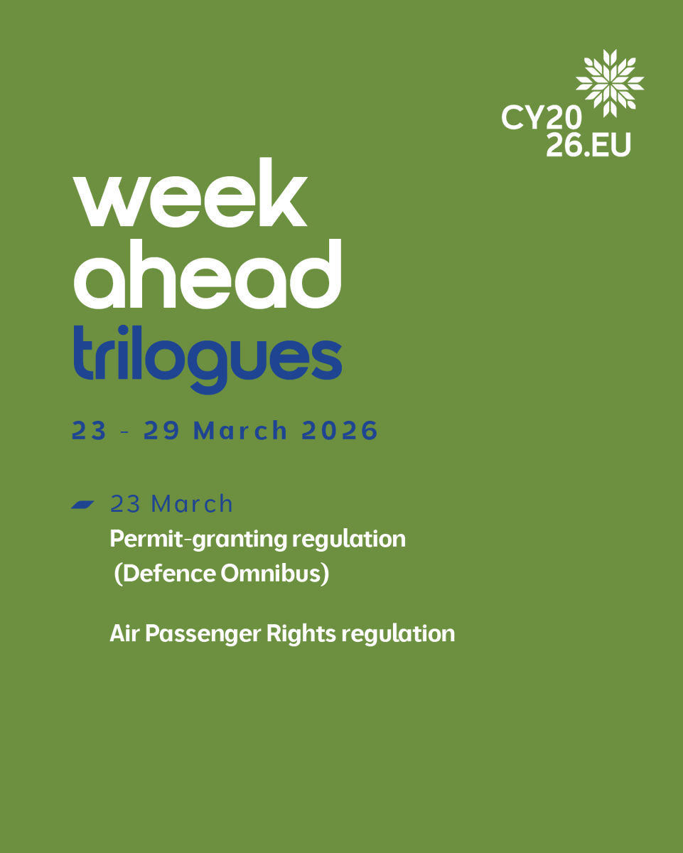 CyprusinEU's tweet photo. This week’s trilogue agenda 👇 https://t.co/5SQJEjZa9D