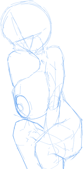 今日の支援サイト用エロ落書きのラフ 