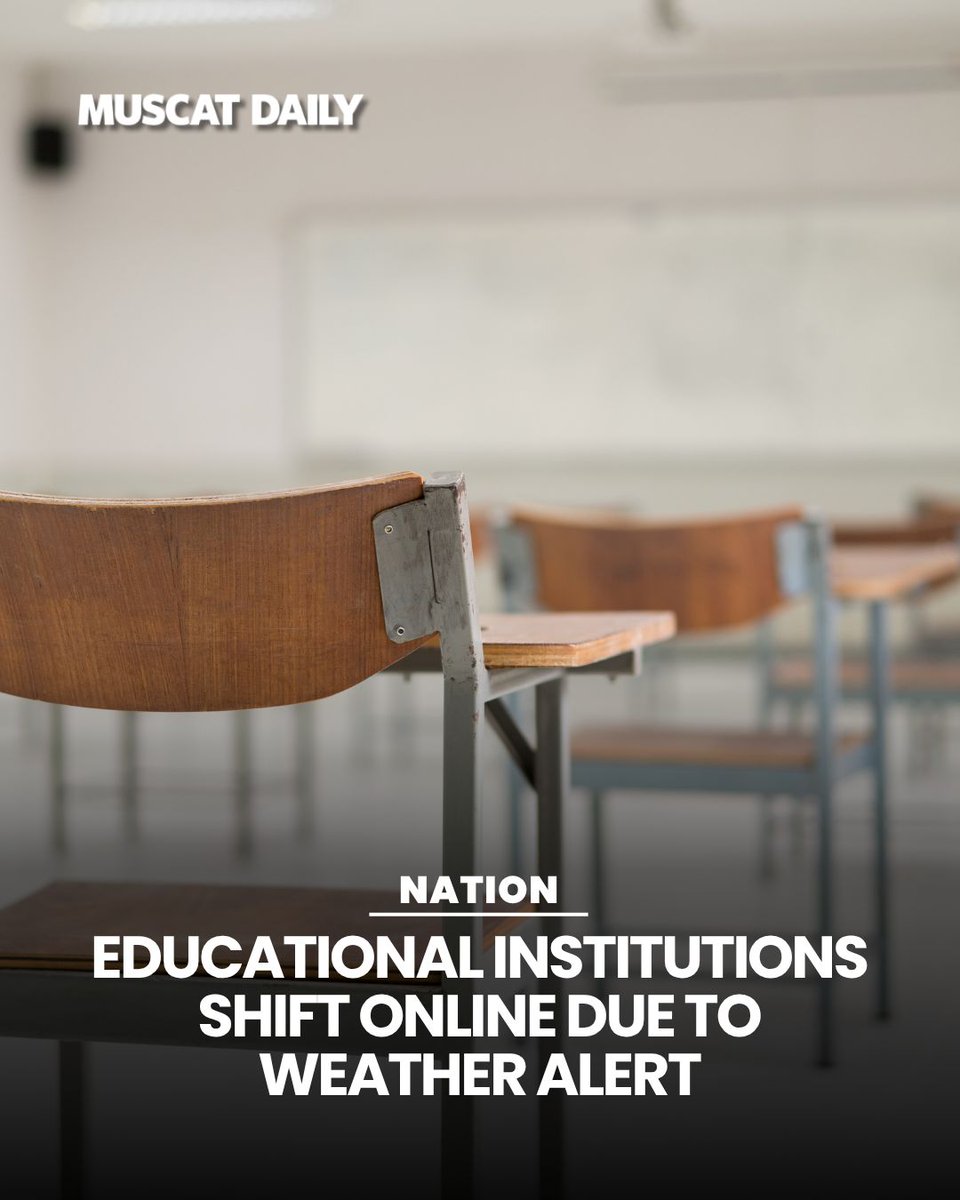 muscat_daily's tweet image. Ministry of Education has shifted schools and universities to remote learning from March 24 to 26 due to adverse weather, excluding Dhofar and Al Wusta Governorates. 

#Oman #MinistryOfEducation #RemoteLearning