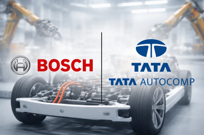 Electricalmirro's tweet photo. Bosch Limited &amp; @TataAutoComp form JV to manufacture eAxle systems and electric motors in India, boosting the country’s e-mobility growth. 

Read more: https://t.co/dAQxfEVv3X

#BoschLimited #TataAutoComp #EMobility #ElectricVehicles #EVIndia #CleanMobility #ElectricalMirror https://t.co/sQvazgQQRX
