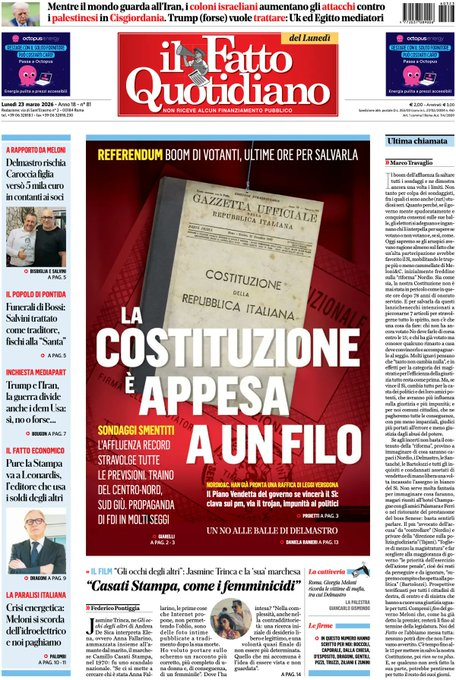 publiedCloud's tweet image. Cialtroni di Fatto. Non v'azzardate a tirare per la giacchetta la costituzione voi che non l'avete difesa sotto il covid e anzi siete stati il megafono del #deepState per indurre obblighi vaccinali sperimentali addirittura dagli esiti fatali. Prima indecorosa.