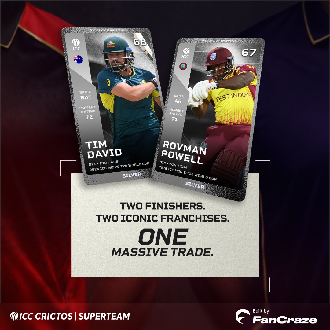 If you’re the Manager, which powerhouse are you bringing into your squad today? 📈🏆

#IndianT20League #ICCSuperteam #OwnTheMoment