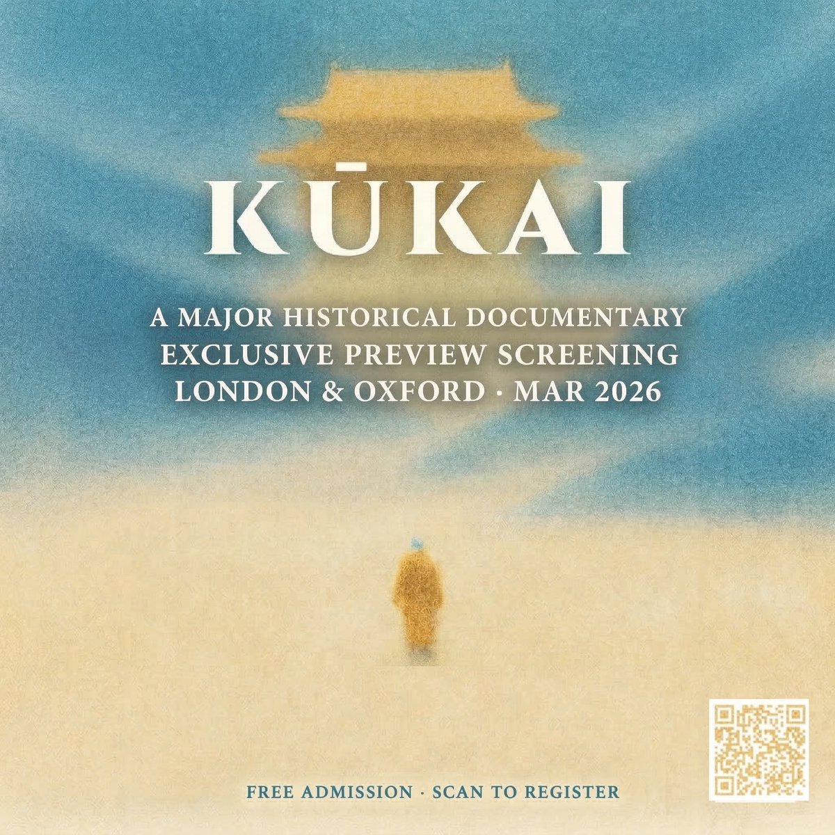 kukaimovie's tweet photo. This weekend, a journey across civilizations comes to the screen. The documentary KŪKAI will be presented in a series of preview screenings from this Friday to Sunday in 📍Oxford and London.

Following a journey from Japan to Tang China, the film explores a search shaped not by distance, but by a deeper inquiry into mind, knowledge, and the nature of being. 

🎞️Filmed over five years across China and Japan, it brings together a rich visual language with a way of seeing that unfolds slowly — through landscapes, architecture, and the spaces that hold memory and meaning.

These images offer a first glimpse of the venues where the film will be shared in the days ahead.🔍

Register now for free👇
https://t.co/GLcQnVQxki

#Kukai #Documentary #CultururalExchange #LondonEvents #OxfordEvents