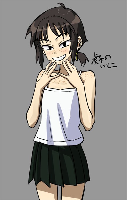 えの素の葛原さんみたいに、ハイライトのない目のキャラを描きたくなった。 