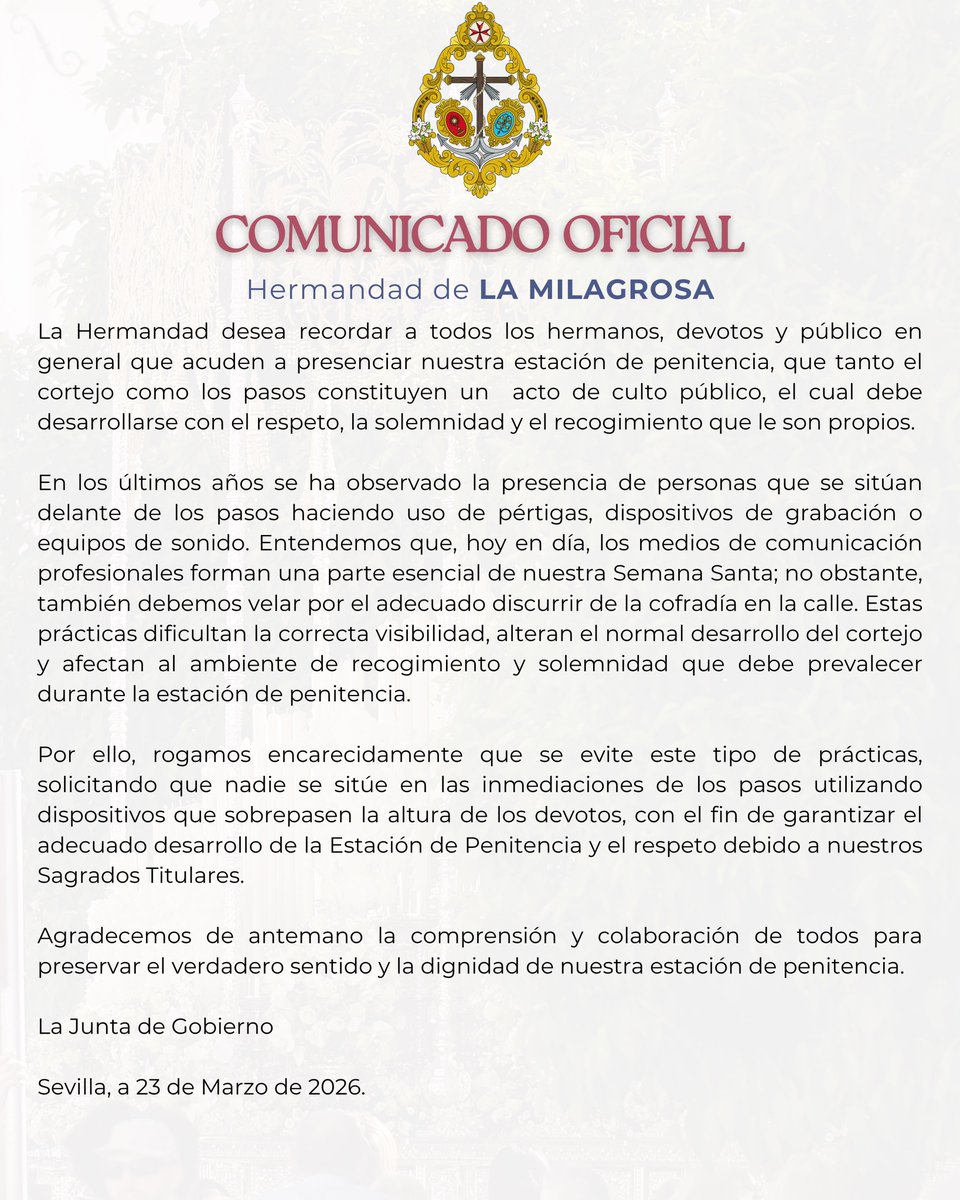 Hermandad de la Milagrosa tweet media