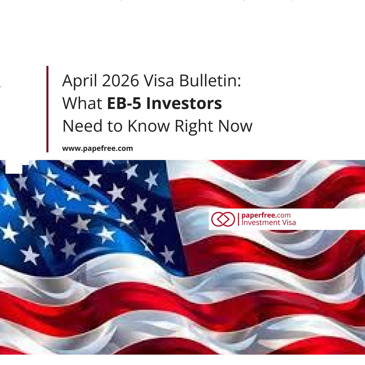 April 2026 Visa Bulletin is out.
EB-5 reserved categories: CURRENT — all countries, including India and China.
Unreserved: China backlogged to Sep 2016. India to May 2022.
Full breakdown >>>
paperfree.com/en/magazine/ap…
#EB5 #VisaBulletin #GreenCard #Immigration