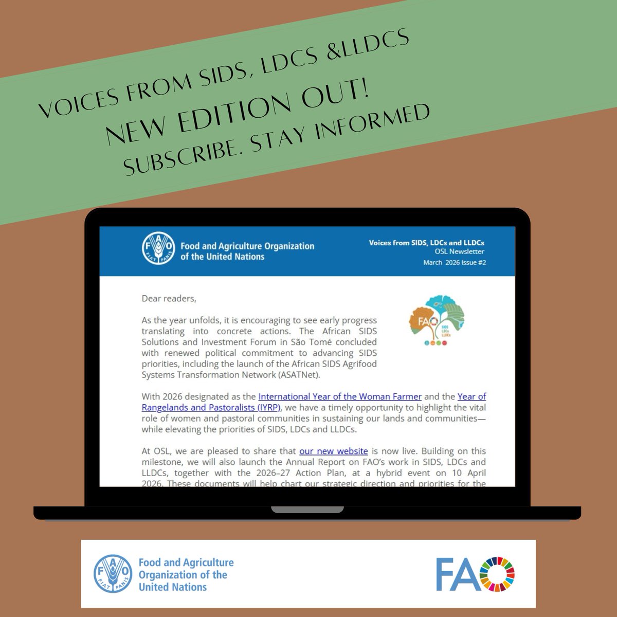 FAO working with SIDS, LDCs and LLDCs tweet media