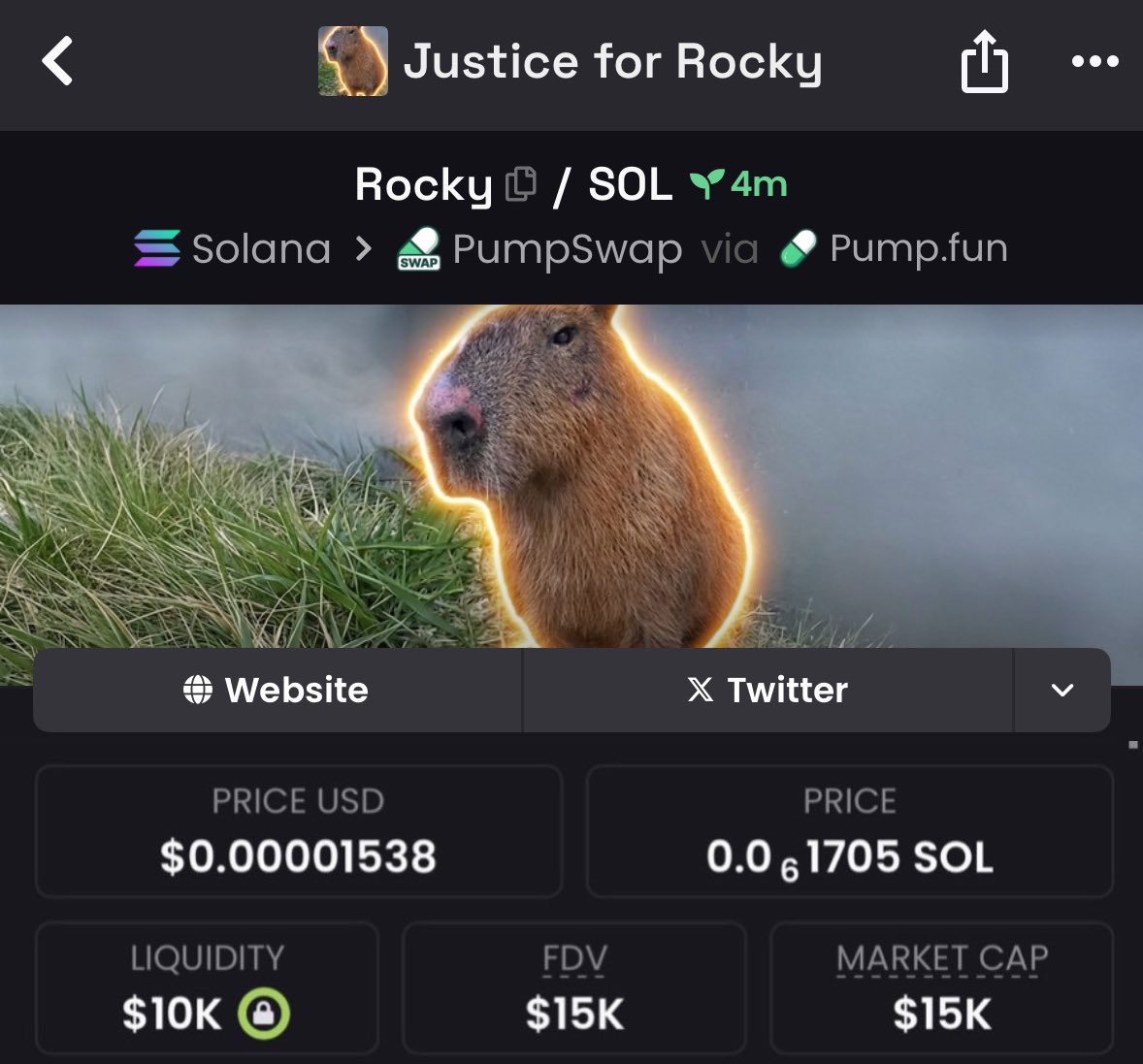 alphasuperups's tweet photo. Sighted $rocky at 15k mcap with my private tg chads

GfPA5xp2KBVtDBaJyCR3sMj87oehN4qQMBKoPXmipump https://t.co/9PWOeXExS9