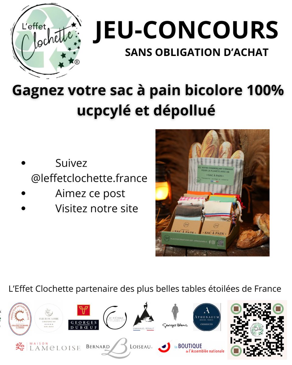 CoussinsCryptos's tweet photo. Envie d’un sac à pain chic, sain, durable et en coton 100% recyclé
Pour participer :
1️⃣ Suivez @leffetclochette.france
2️⃣ Aimez ce post
3️⃣ Visitez notre site (QR code) et dites nous en commentaire votre article préféré !
Tirage au sort le mardi 31mars 2026
https://t.co/sfadWpXyuV https://t.co/kEb1c7AWOZ