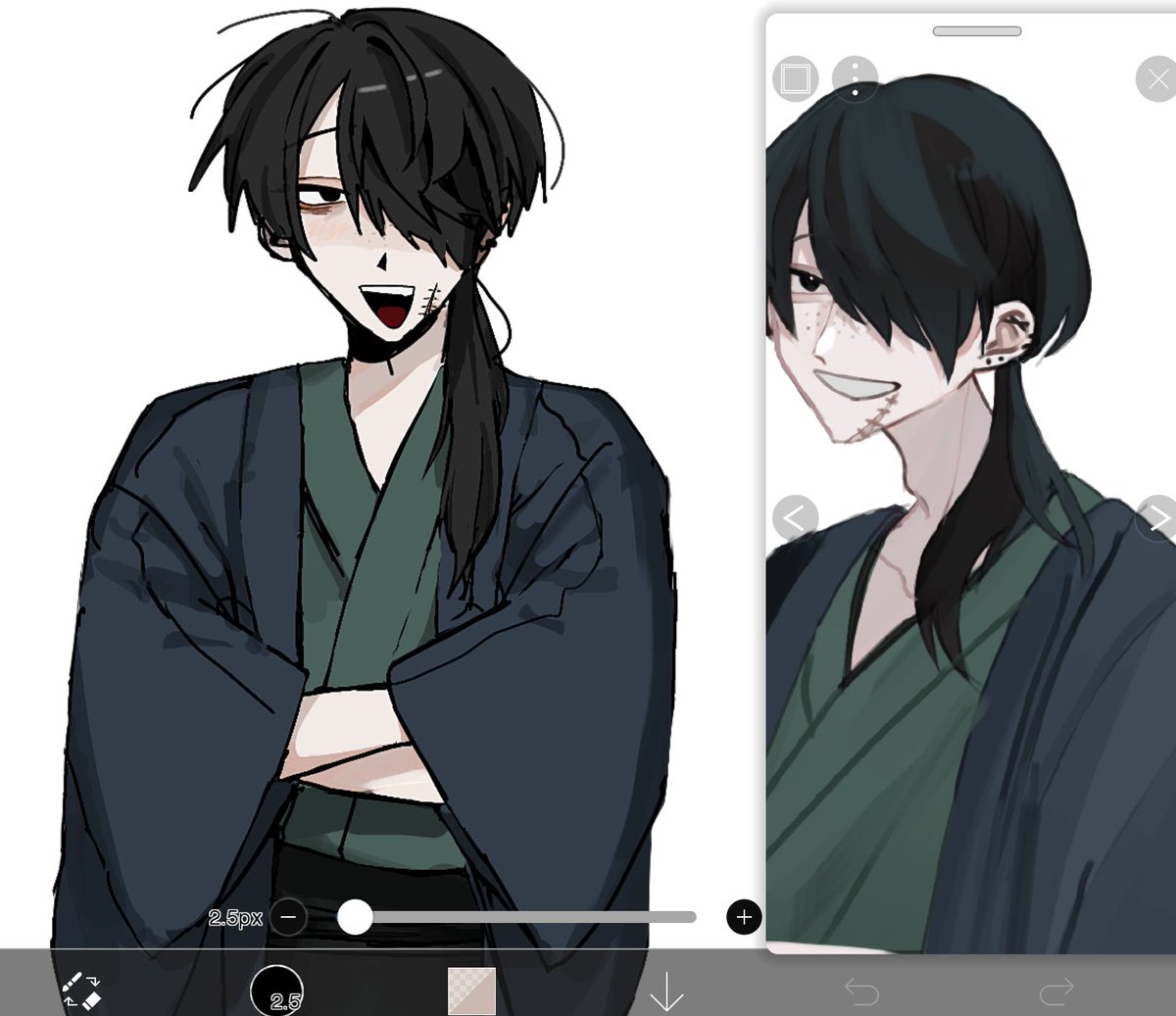 右、4年くらい前の絵