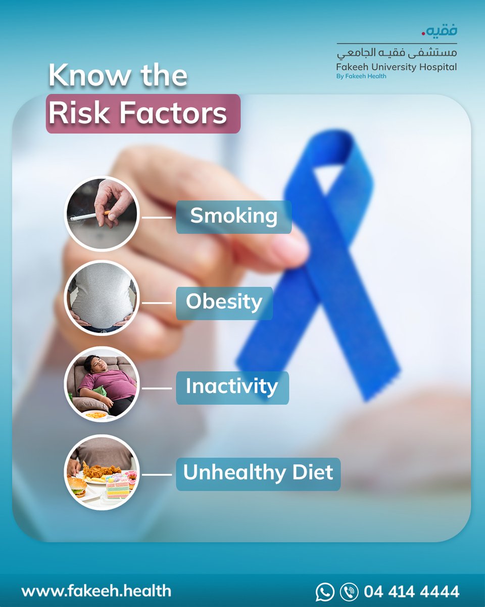 FakeehHealth's tweet image. Did you know colorectal cancer is one of the most #PREVENTABLE cancers, if caught early? 🎗️

March is Colorectal Cancer Awareness Month and we're talking about the risk factors most people ignore, who should get screened, and why waiting is the biggest risk of all.

Take the