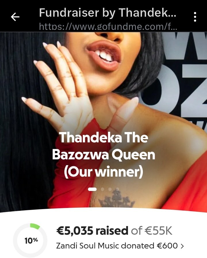The one who made the Bazozwa song for Thandeka donated €600 Zandi Soul. Let's go Thalians we can do it. As we wait for pay day, those small amounts we have will go a long way towards this.

THANDEKA QUEEN OF BAZOZWA
THANDEKA OUR WINNER
#ThandekaTshabalala