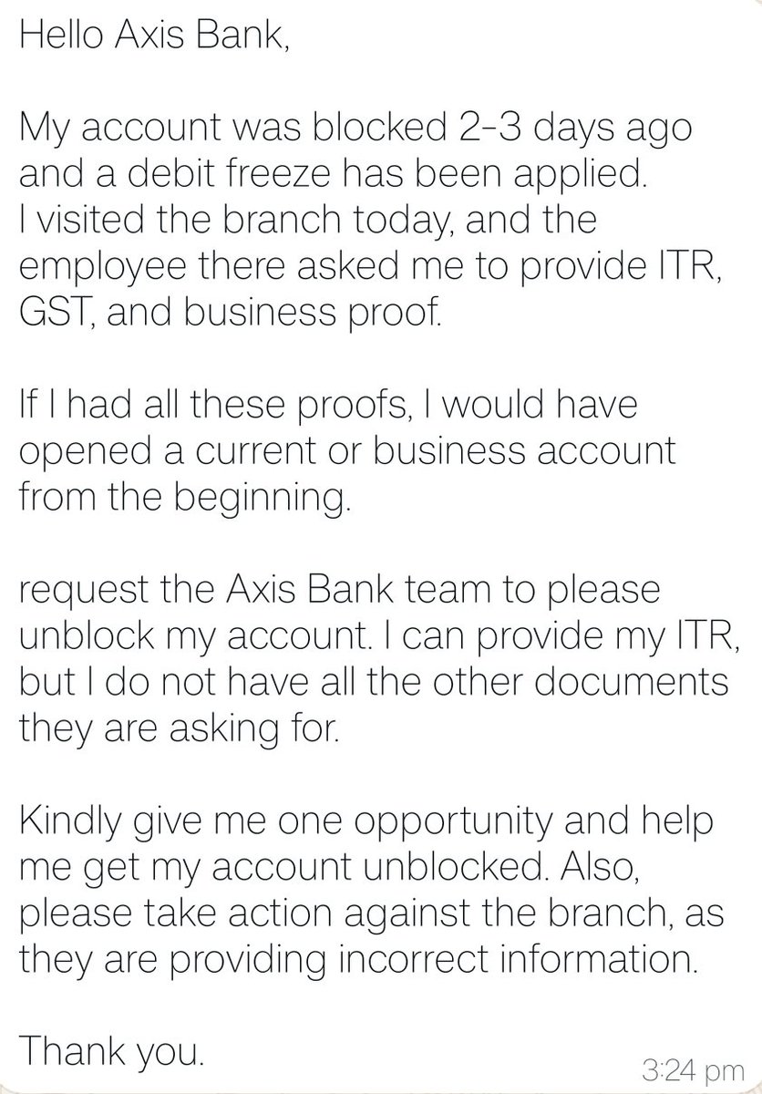 arsh_aman9459's tweet photo. @AxisBank
@AxisBankSupport 
@RBI 
Axis Bank employees do not speak properly.
Branch Name: Sabour
IFSC Code: UTIB0004341
MICR Code: 812211007 https://t.co/gHq7Jo6RIU