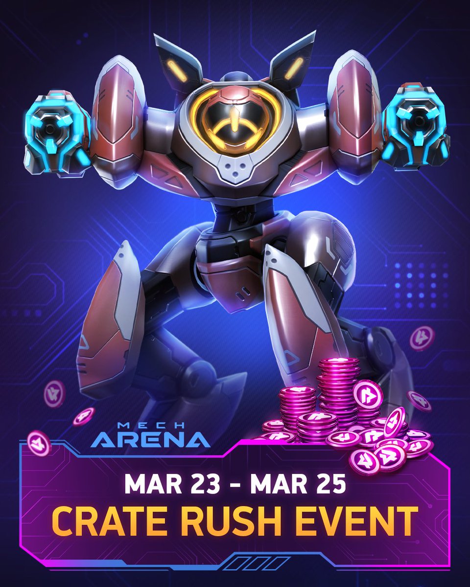 MechArenaMobile's tweet photo. π₯β‘Join our latest Crate Rush Event and get your chance to pull Volti - a Legendary Attacker you definitely should have in your Squad.
Let us know if you've managed to get this Mech and what Weapon you'd try with it!
#MechArena
#MechArenaEvents https://t.co/bRcbwq9UHf