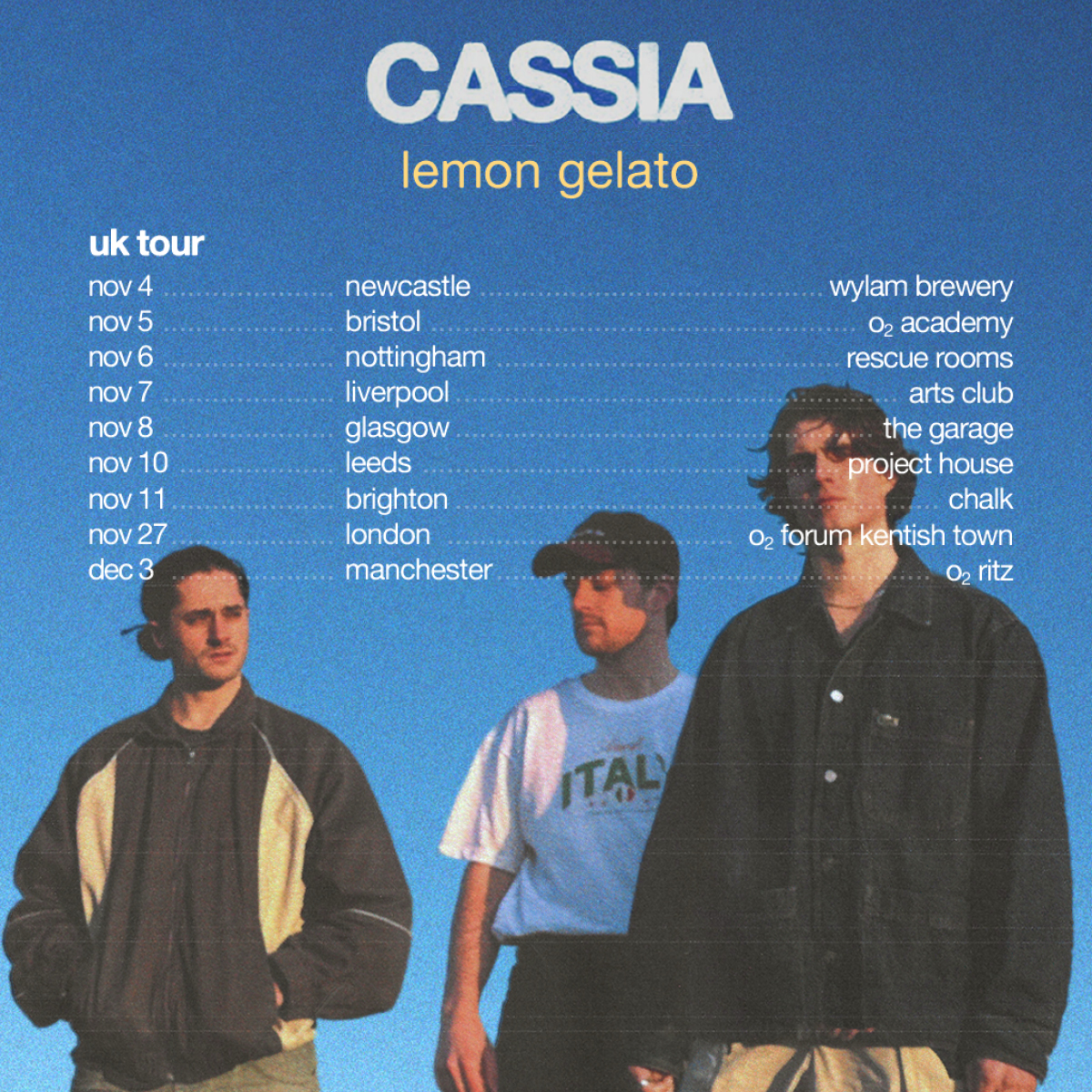 O2RitzManc's tweet image. NEW: One of the UK's most exciting live bands, Cassia head to #O2RitzManchester on Thur 3 Dec!

Priority members get first access to tickets from 10am Wed 25 Mar via: amg-venues.com/qZ4J50Yxrco