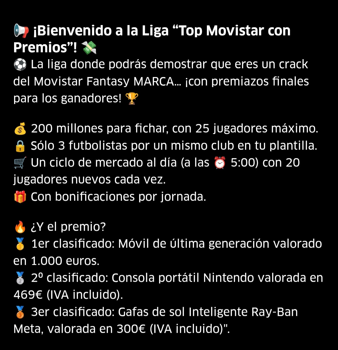 Movistar Fantasy MARCA tweet media