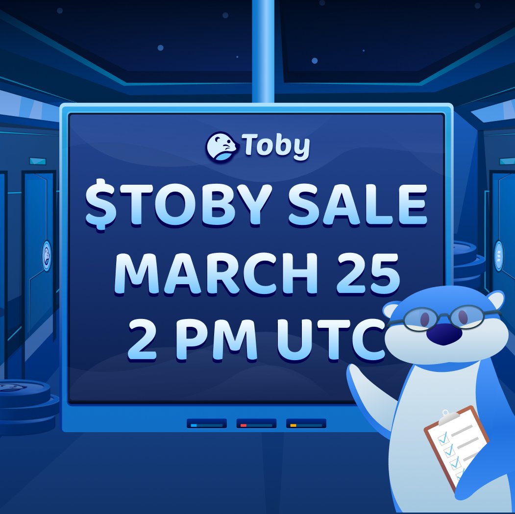 Quick Q&amp;A before $TOBY public sale starts:

"Is there a lock-up?"
No. $TOBY unlocks at TGE.

"What can I deposit?"
$USDC, $USDT, $SOL, or $genSOL on Solana.

"What's the valuation?"
$1M FDV entry. $100M FDV hard cap.

Register now. Sale opens in 2 days. 🦦