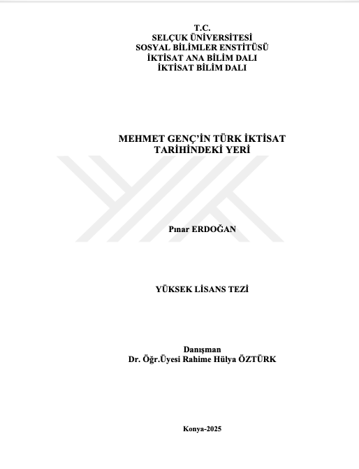 Mehmet Genç İktisat Tarihi Araştırma Merkezi tweet media