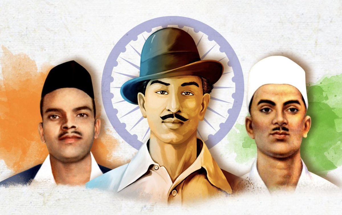 HardeepSPuri's tweet photo. My homage to young revolutionary freedom fighters Shaheed-e-Azam Bhagat Singh Ji, Shaheed Rajguru Ji & Shaheed Sukhdev Ji on their Shaheedi Diwas.
Their dedication to the cause of India’s freedom & the way they went to the gallows with a smile is part of folklore which continues to inspire generations of Indians.

अमर बलिदानी, शहीद-ए-आज़म सरदार भगत सिंह जी, राजगुरु जी एवं सुखदेव जी के बलिदान दिवस पर उन्हें कोटि-कोटि प्रणाम।
माँ भारती की परतंत्रता की बेड़ियों को तोड़ने के लिए अपना सर्वस्व न्योछावर करने वाले इन अमर सपूतों का साहस, समर्पण और राष्ट्रप्रेम की भावना सदियों तक हमें 'राष्ट्र सर्वोपरि' की प्रेरणा देती रहेगी।