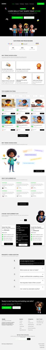 Buchidesigns247's tweet photo. been working on something 🔥

Acedu — a learning platform designed for teens who want to build real skills in tech, design, engineering &amp; more

the brief: make it feel nothing like school

think i nailed it 👇

#UIDesign #WebDesign #EdTech https://t.co/aNZOMjqV53